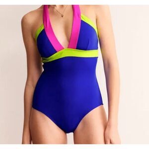 Boden Halter Colorblock Swimsuit